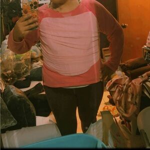 Chic Pink and White Women's Crop Top